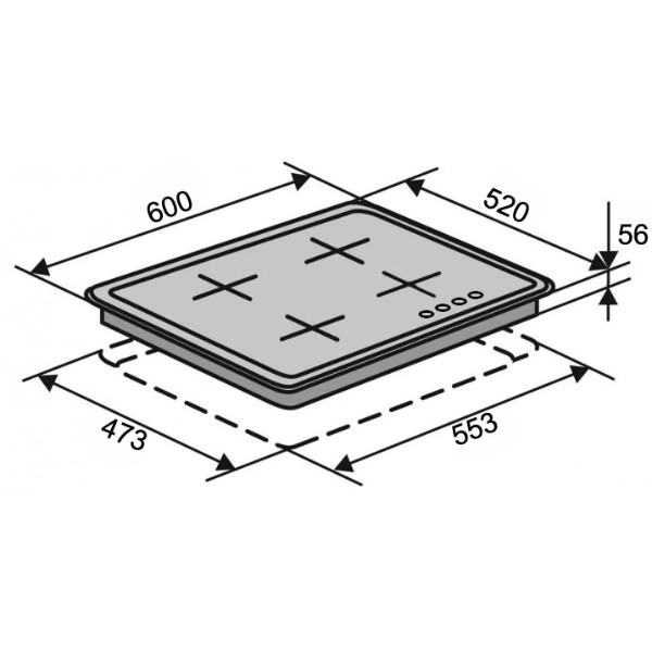 Фото - Варильна поверхня газова Ventolux HG K7 CS (BG/BK)